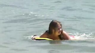 Little April Finger Bang her cunt at Vehicle