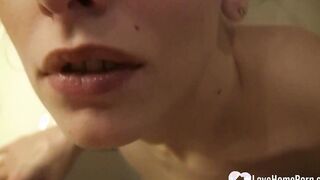 Adorable mistress blowing me off after her shower
