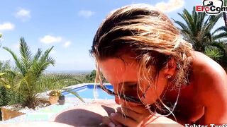 German petite amateur mom banged! underwater inside pool at mallorca point of view