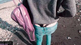 Outside Agent boned Russian Teenagers inside Doggy Under the Bridge with Cum Drink