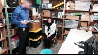 Hijab Wearing Muslim Teenie Nailed Rough By mall Officer