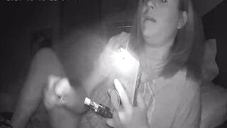 milf Jackhammers Clitoris Before Bed Spy Web Cam