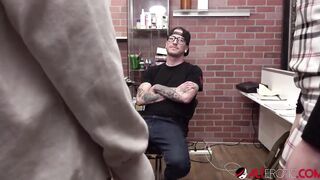 The White twins got tattoos then suck a long penis