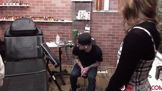 The White twins got tattoos then suck a long penis