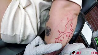 The White twins got tattoos then suck a long penis
