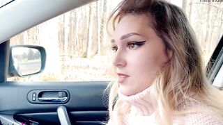 Blonde Deep Blows Dick and Gets Cum into Mouth While No 1 Sees - Into Vehicle