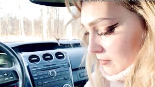 Blonde Deep Blows Dick and Gets Cum into Mouth While No 1 Sees - Into Vehicle