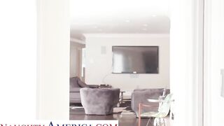 Sexsual America - Sybil Stallone notices her son's friend spying on her while she satisfies herself