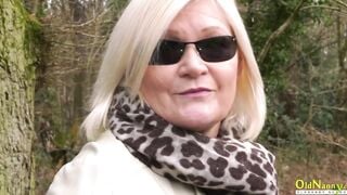 OLDNANNY 2 blonde ladies dig masturbation together