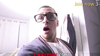 three-Way Porn - Bi-Curious Three-Way with two sexy Men & Cutie Red Fellatio 18 Yo