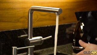 OLD4K. Mature and young lovers makes love instead of fresh breakfast