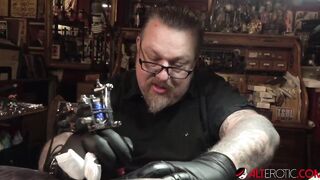 Big Boobed Cutie Marie Bossette can hardly deal with the pain of getting a new tattoo