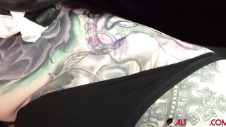 Big Boobed Cutie Marie Bossette can hardly deal with the pain of getting a new tattoo
