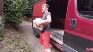 Czech 18 Newbie Nailed inside a Van
