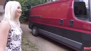 Czech 18 Newbie Nailed inside a Van