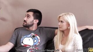 DADDY4K. Blonde coquette was dreaming about sex with seasoned man