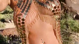 Miss Stacy Golden Princess Solo Vibrator Performance