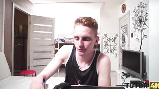 TUTOR4K. Homemade professor knows everything and can even performance boy goddess to drill