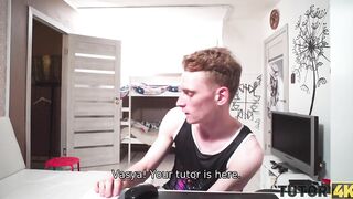 TUTOR4K. Homemade professor knows everything and can even performance boy goddess to drill