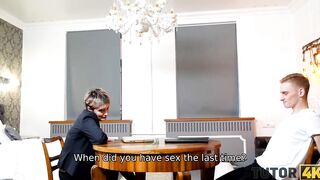 TUTOR4K. Porn actress plays teacher who takes rough penis inside cozy hole