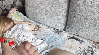 Morning hardcore anal sex. Blonde take long cock deep inside her tight booty.