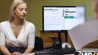 VIP4K. The lack of cash motivates the mom to sell her twat to the bank employee