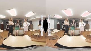 Big Titted cougar professor trio tagteams your campus-vulgar dick