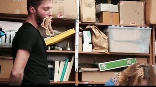 Young Bro Getting Punished by Pervert Milf Officer After Caught Stealing