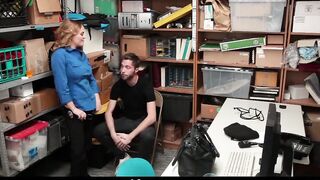 Young Bro Getting Punished by Pervert Milf Officer After Caught Stealing