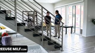 FreeUse Mom - Buxom Blonde Mom Offers Her Good Body To Their Guest To Do Whatever He Wants