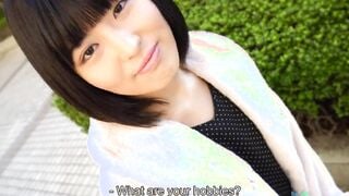 Japanese Amateur Eri Morimiya into a casting couch interview to become a JAV porn performer