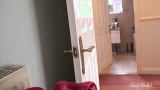 AuntJudysXXX - Your Long Bottom Step-Aunt Montse catches you watching her (Taboo pov Experience)