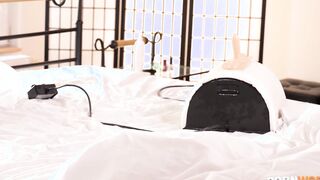 Vulgar Red Haired Katarina Rina Seduced Delivery Dude so She Can Suck and Riding His Penis