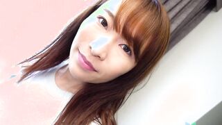 Office chick Chikako Sakurai first time on camera fucking, bald twat and nice long Japanese boobies.