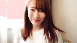 Office chick Chikako Sakurai first time on camera fucking, bald twat and nice long Japanese boobies.