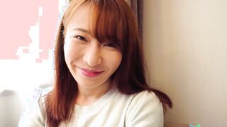 Office chick Chikako Sakurai first time on camera fucking, bald twat and nice long Japanese boobies.