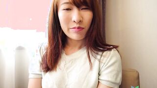 Office chick Chikako Sakurai first time on camera fucking, bald twat and nice long Japanese boobies.