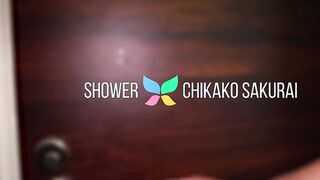 Office chick Chikako Sakurai first time on camera fucking, bald twat and nice long Japanese boobies.