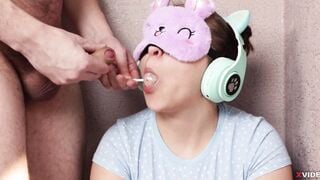 She is Addicted to Lollipops and I Trick Her to Put My Penis into Her Mouth - Lucky Day) XSanyAny