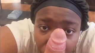 I missed blowing daddy’s cock
