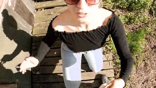 Got inside trouble public at the pond - hidden amateur outdoors sex