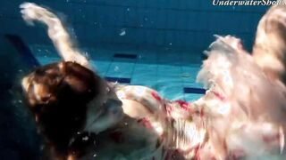 Adorable smoking Beauty Hottie Edwiga underwater