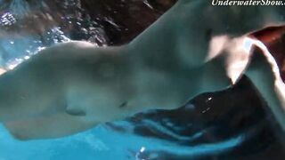 Adorable smoking Beauty Hottie Edwiga underwater