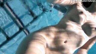 Adorable smoking Beauty Hottie Edwiga underwater