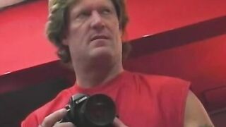 Young dark hair is blowing huge cock