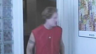 Young dark hair is blowing huge cock