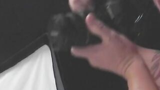Young dark hair is blowing huge cock