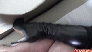 Inked Bae gets butt fingers and slit banged