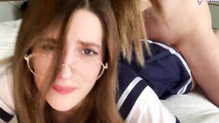 Stepsister after college shoots a movie of me fucking her rough - BellaMurr