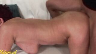Vulgar Boy Creampies His Unshaved Step Milf
